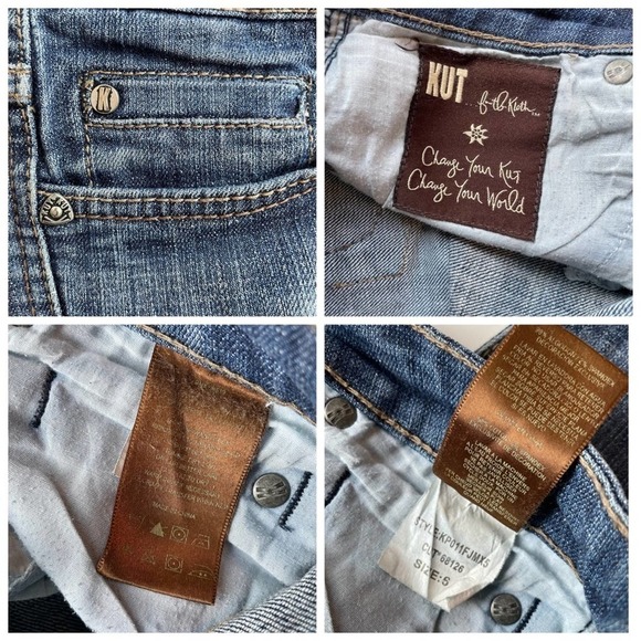 Kut From The Kloth Denim Dark Blue Jeans Size 6 Oversized 32.5L Bootcut #68126 - Picture 4 of 6